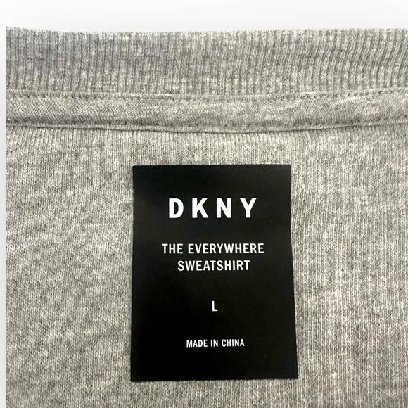 DKNY Women's The Everywhere Sweatshirt Gray Sequins Size L Glam Sweatshirt - Picture 4 of 8